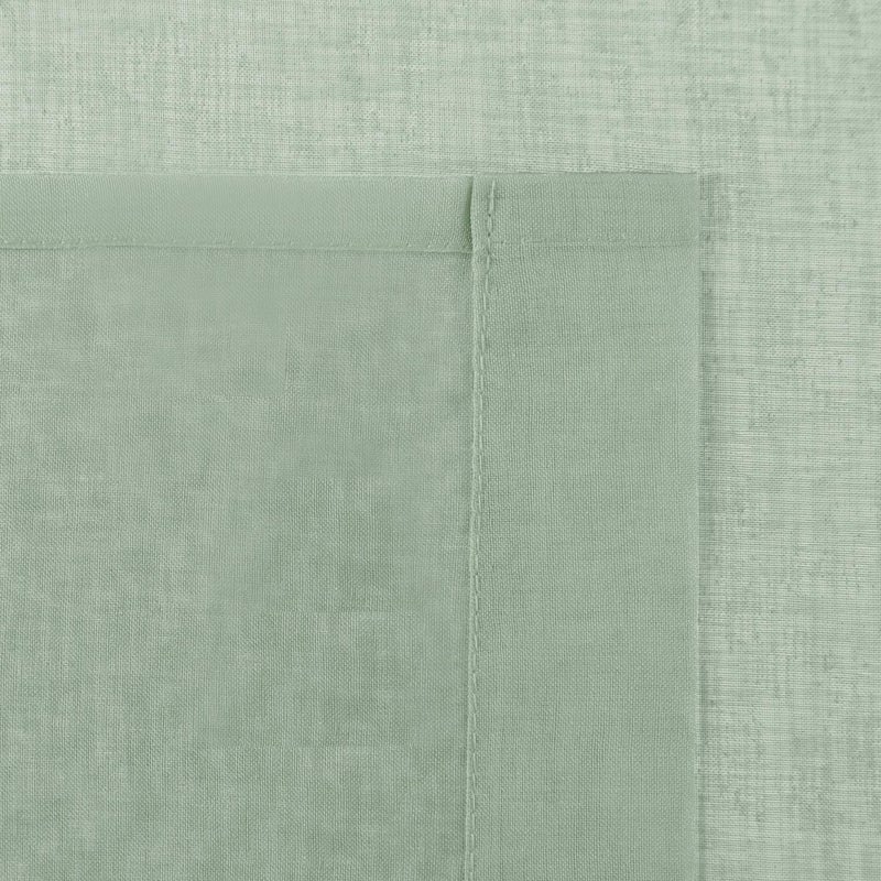 DWCN Bean Green Sheer Curtains Semi Transparent Voile Rod Pocket Curtains for Bedroom and Living Room, 52 x 54 inches Long, Set of 2 Panels - Image 4